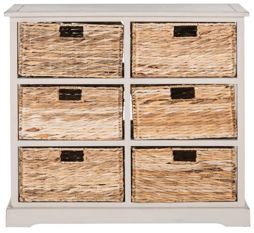Painswick Solid Wood Six Drawer Accent Chest Coastal Finish
