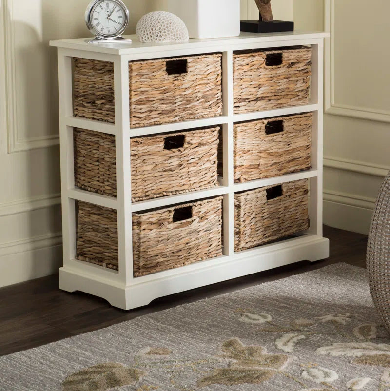 Painswick Solid Wood Six Drawer Accent Chest Coastal Finish