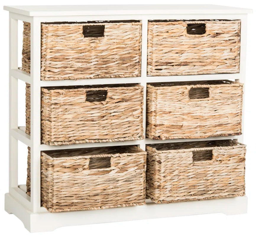 Painswick Solid Wood Six Drawer Accent Chest Coastal Finish