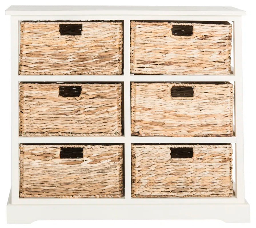 Painswick Solid Wood Six Drawer Accent Chest Coastal Finish