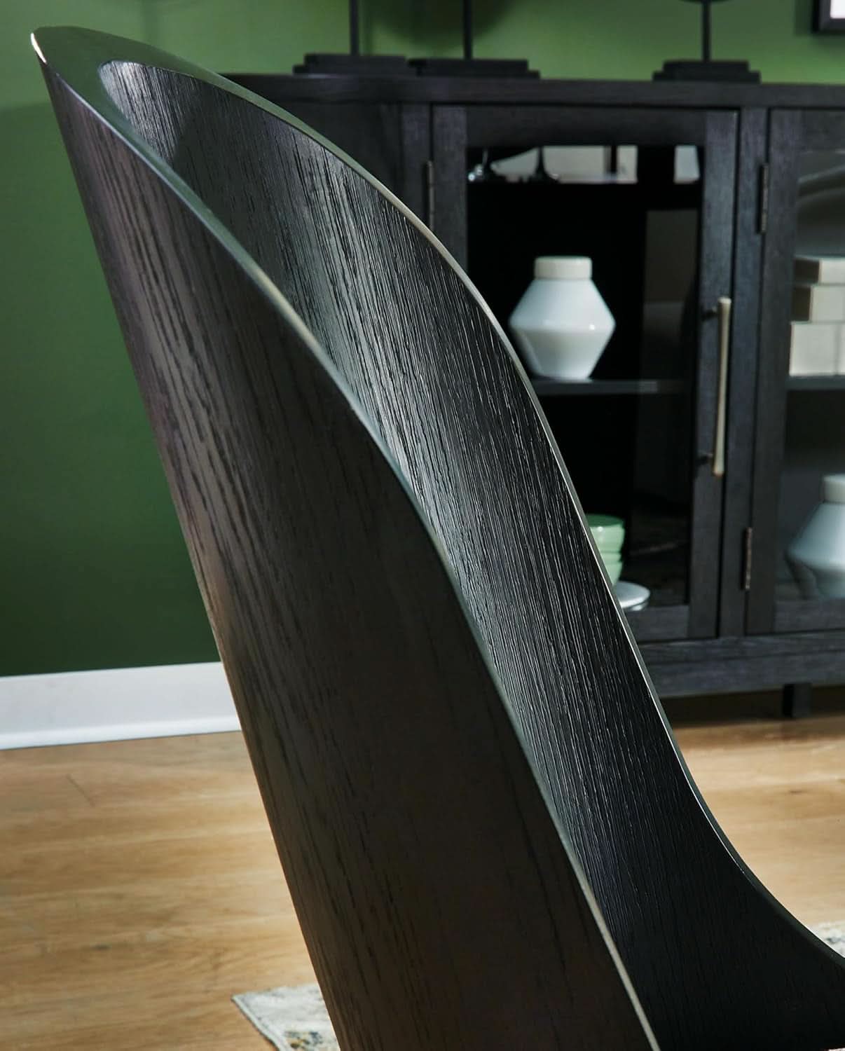 Pair Herringbone Dining Chair Black Gray For Kitchen