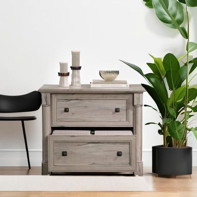 Palladia 2 Drawer File Cabinet Split Oak Finish Home Office