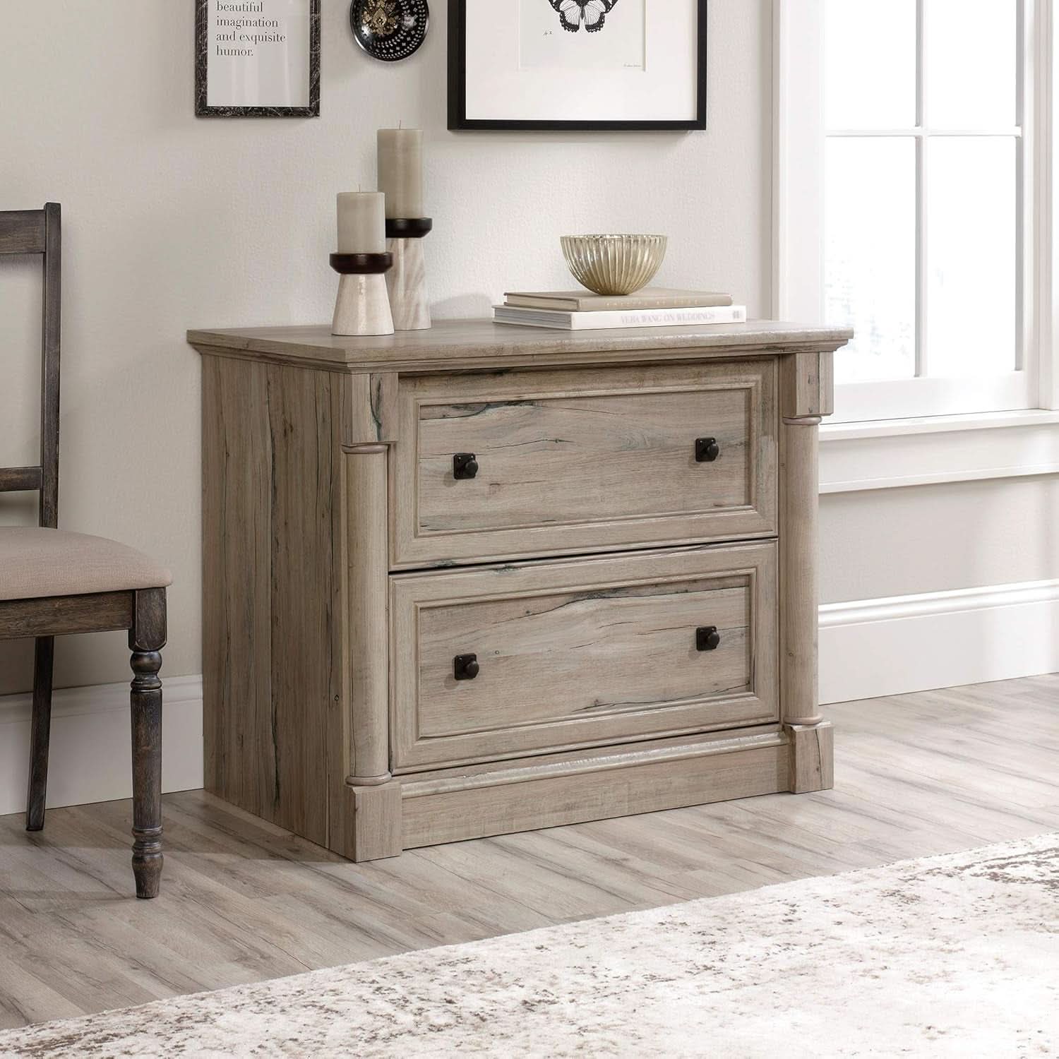 Palladia 2 Drawer File Cabinet Split Oak Finish Home Office