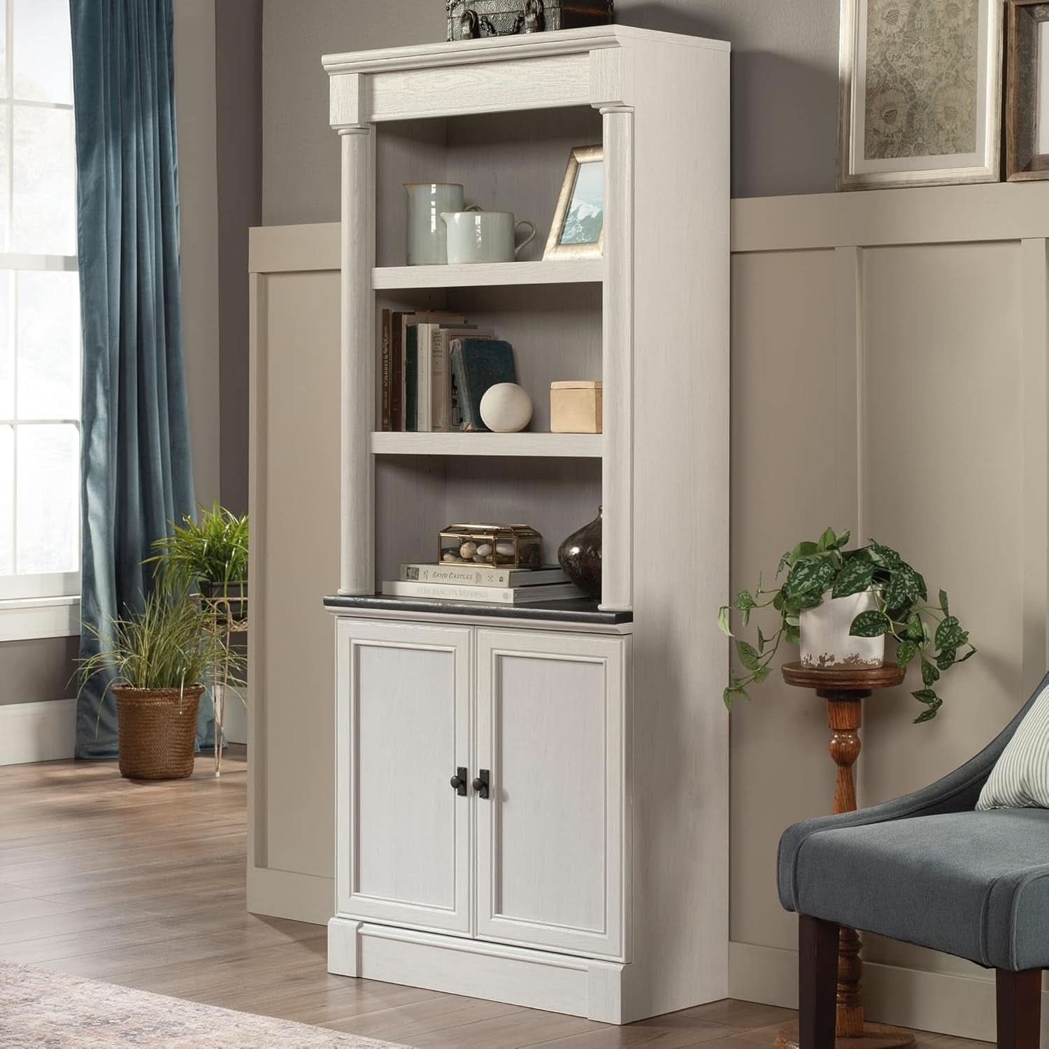 Palladia Glacier Oak Bookcase With Adjustable Shelves
