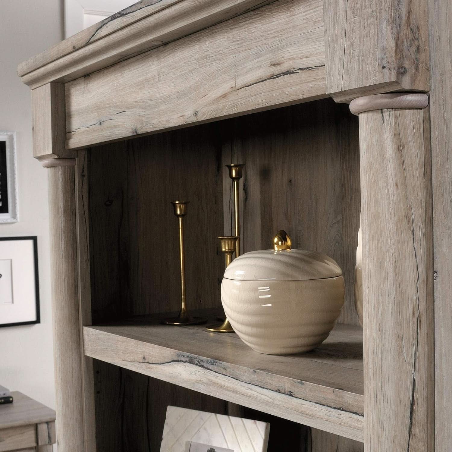 Palladia Library With Doors Bookcase Split Oak 71H
