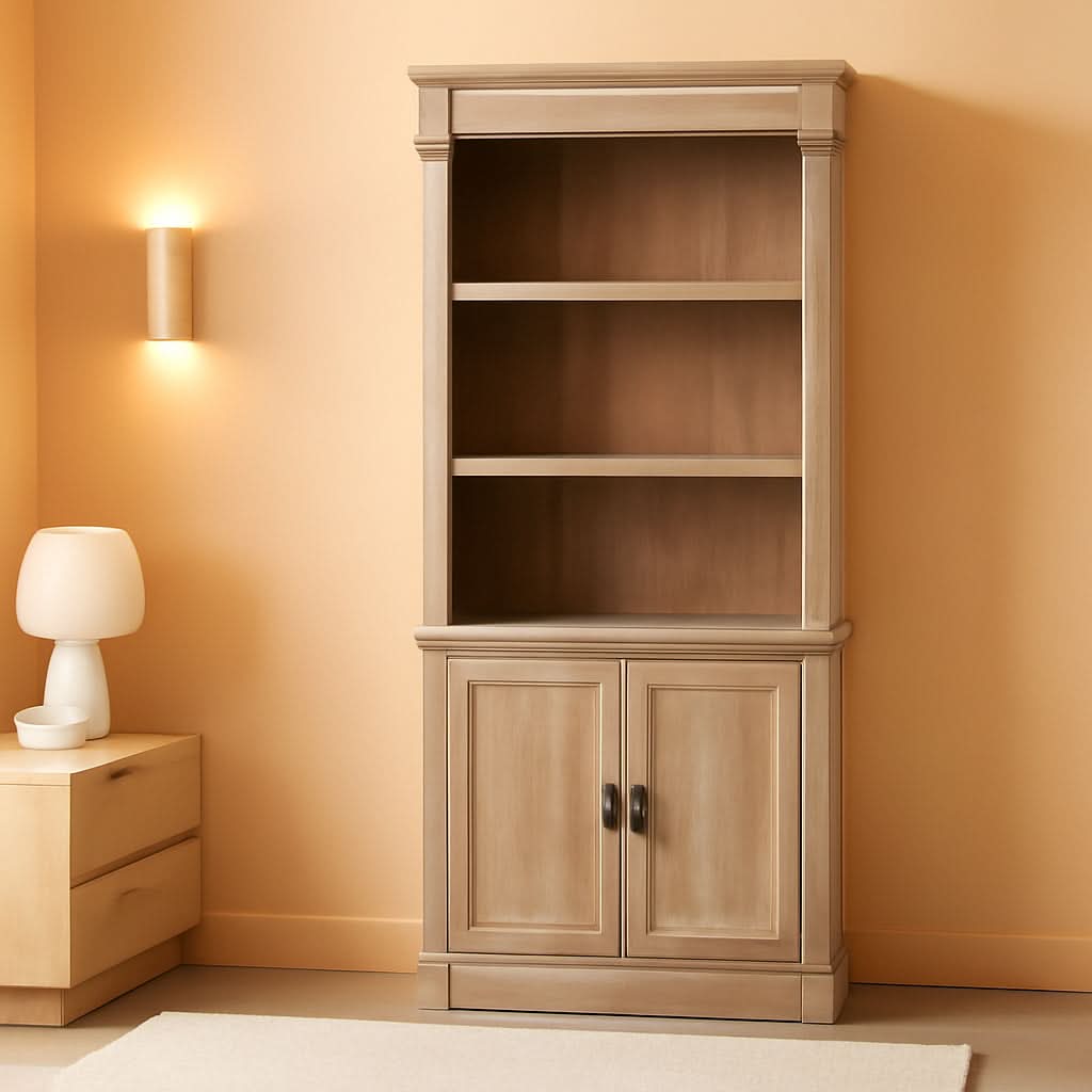 Palladia Library With Doors Bookcase Split Oak 71H
