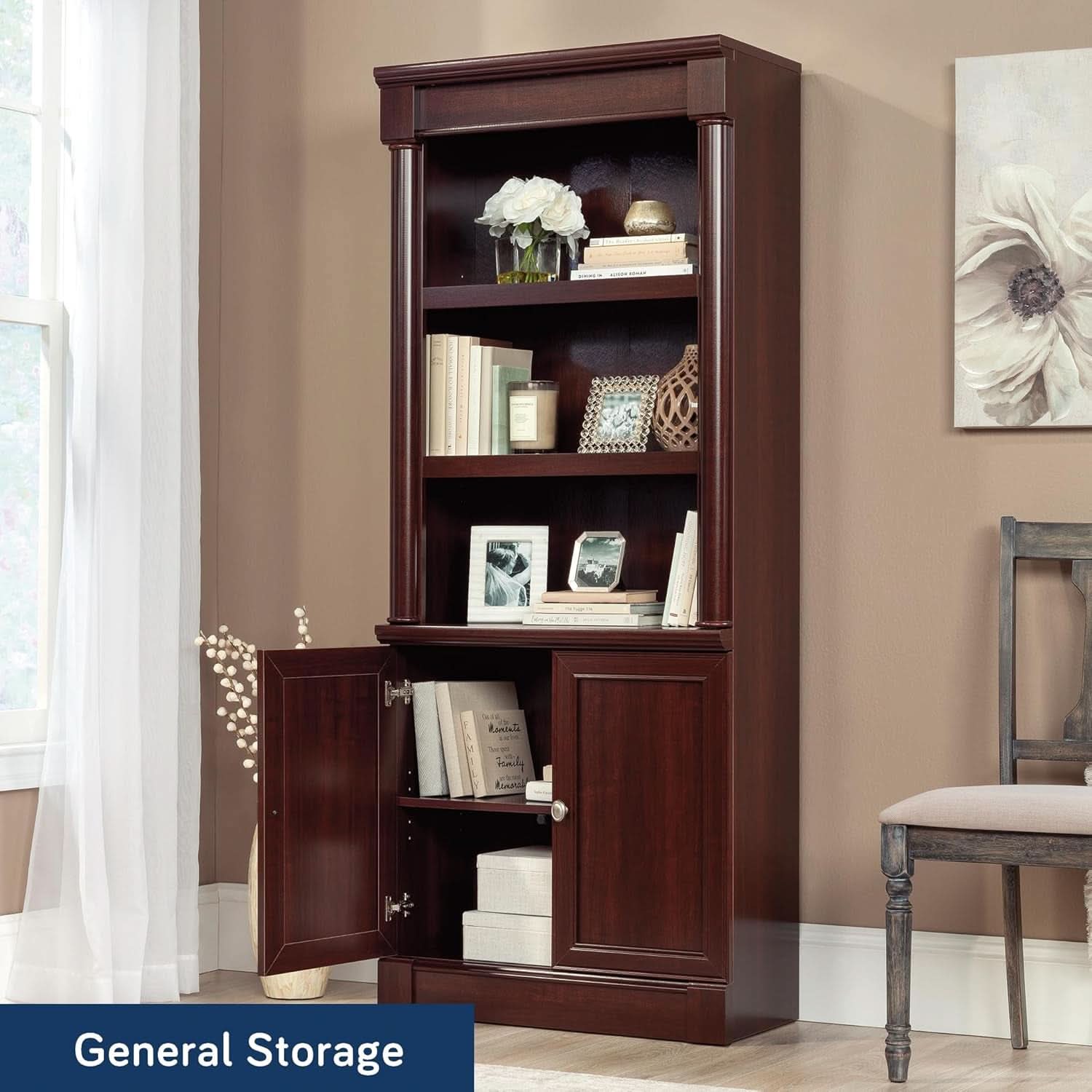 Palladia Select Cherry Bookshelf With Adjustable Shelves