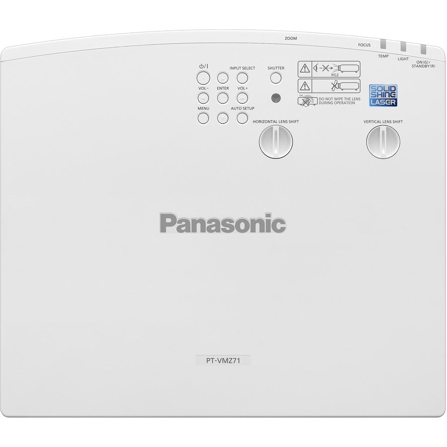 Panasonic PT-VMZ71 LCD Projector - 16:10 - Ceiling Mountable, Floor Mountable - White PT-VMZ71U7