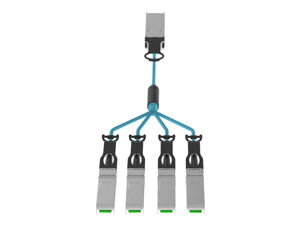 Panduit - 100GBase-SR4 breakout cable - QSFP28 to SFP28 - 7 m - 0.1 in - fiber optic - OM4 - Active Optical Cable (AOC) - aqua AZ83NQ2S2AQM007