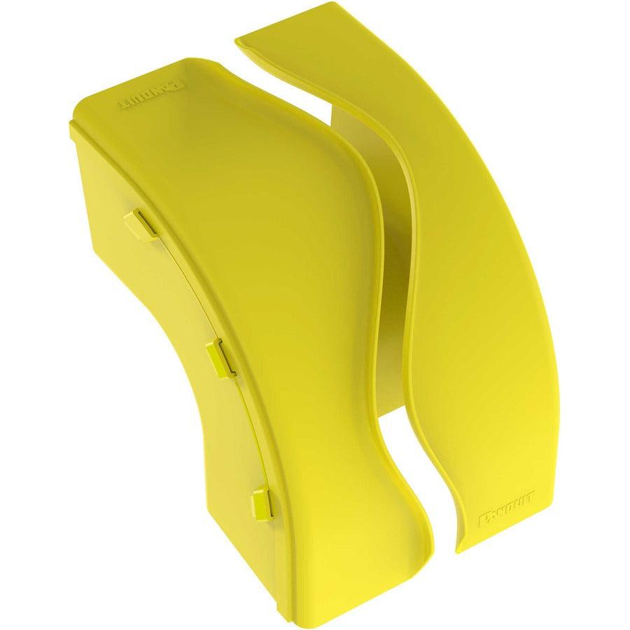 Panduit FiberRunner&reg; Outside Vertical Right-Angle, 90&deg;, 6x4, Yellow