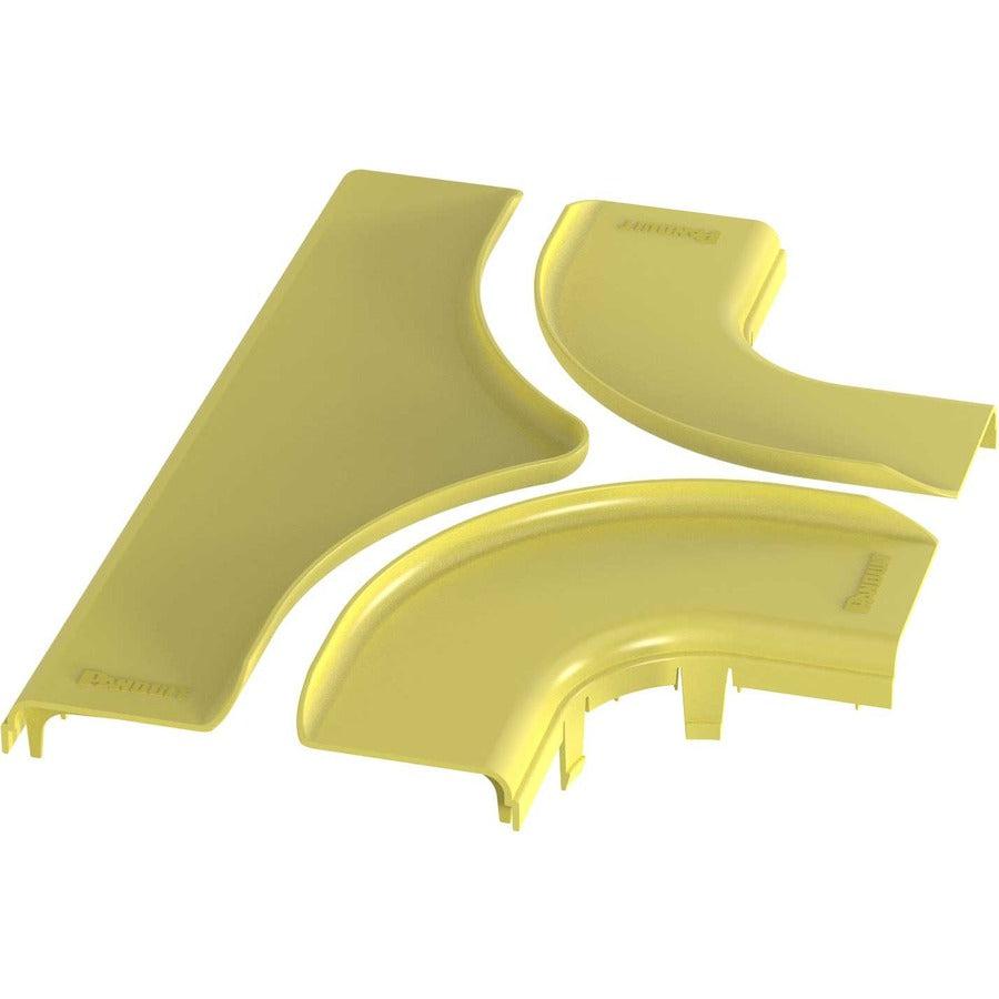 Panduit FiberRunner&reg; Split Cover, Horizontal Tee, 6x4, Yellow