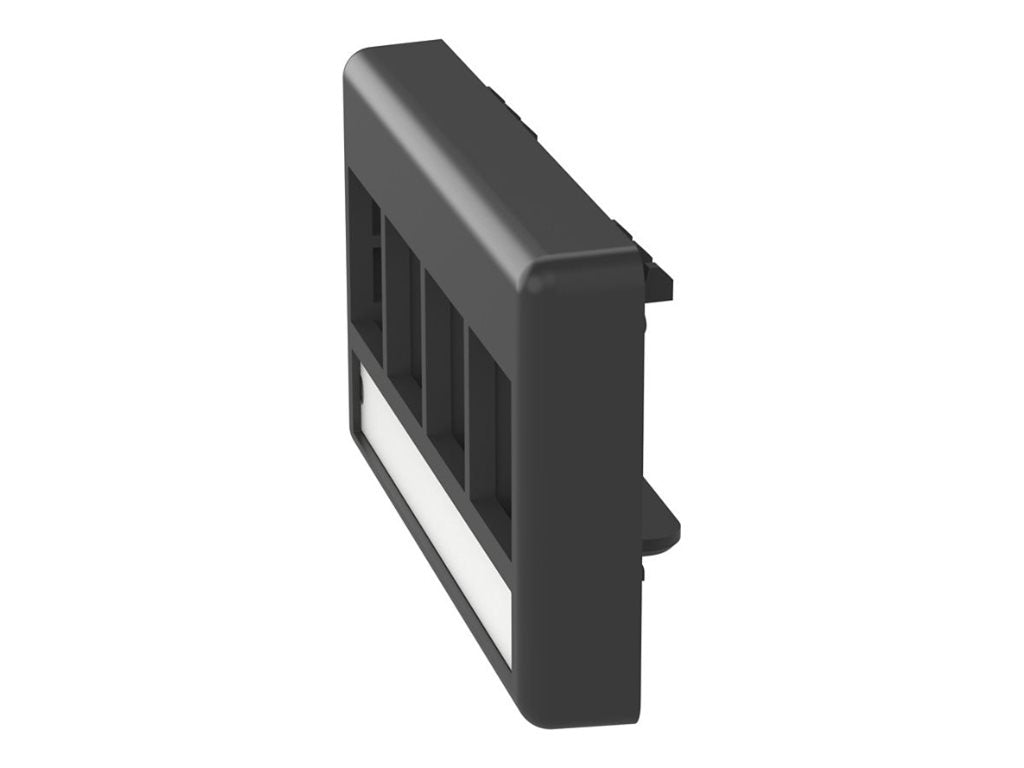 Panduit NetKey - Faceplate - label pocket - black - 4 ports NK4MFLBL