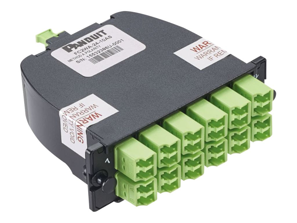Panduit Opticom - Fiber optic cassette - modified method A, ultra IL - lime green FC2WA-24-10AF