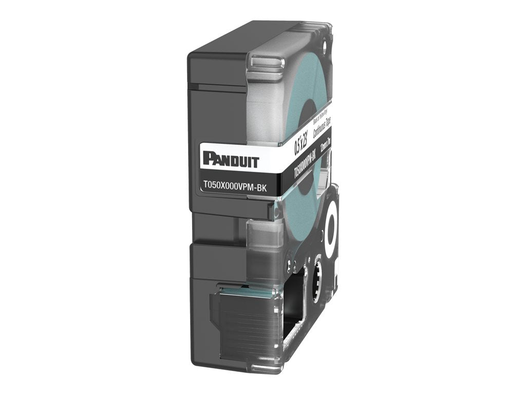 Panduit - Vinyl - black on white - Roll (0.47 in x 23 ft) 1 roll(s) labels T050X000VPM-BK
