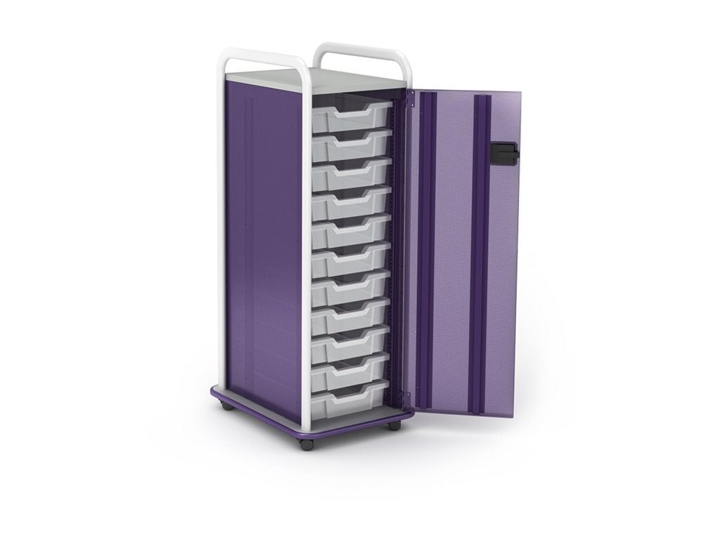 Paragon A&D Crossfit Storage - Trolley - 11 drawers - 16 gauge tubular steel, TFM - frost, purple, wisdom CFS42WDTOTES17-918PZP
