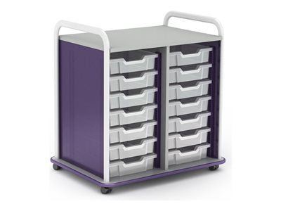 Paragon A&D Crossfit Storage - Trolley - 14 drawers - 16 gauge tubular steel, TFM - frost, orangesicle, wisdom CFD30OFTOTES17-918XZX