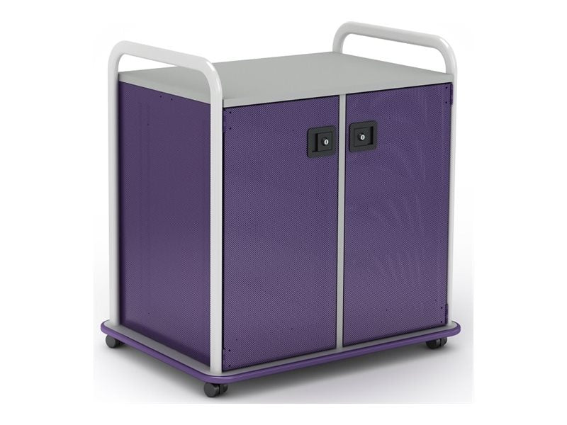 Paragon A&D Crossfit Storage - Trolley - 14 drawers - 2 doors - 16 gauge tubular steel, TFM - frost, mod navy, wisdom CFD30WDTOTES17-918CZC