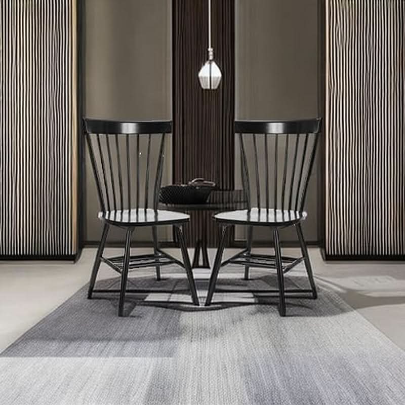 Parker Spindle Windsor Dining Chair Set Of 2 Black 17 Inch