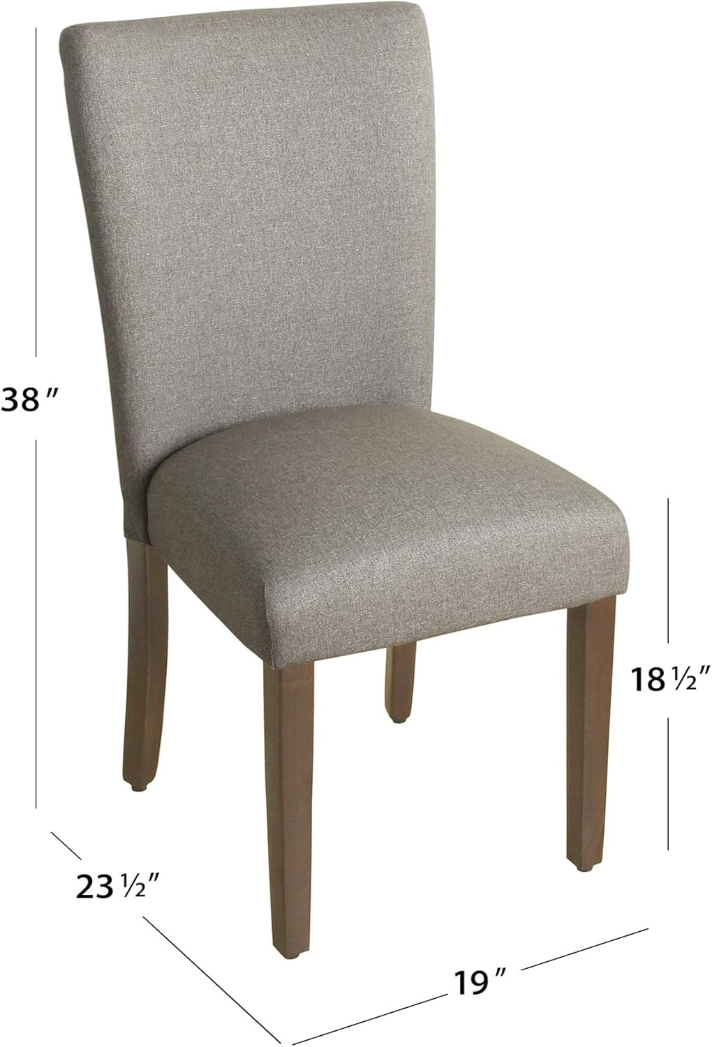 Parsons Classic Upholstered Dining Chair Gray Fabric
