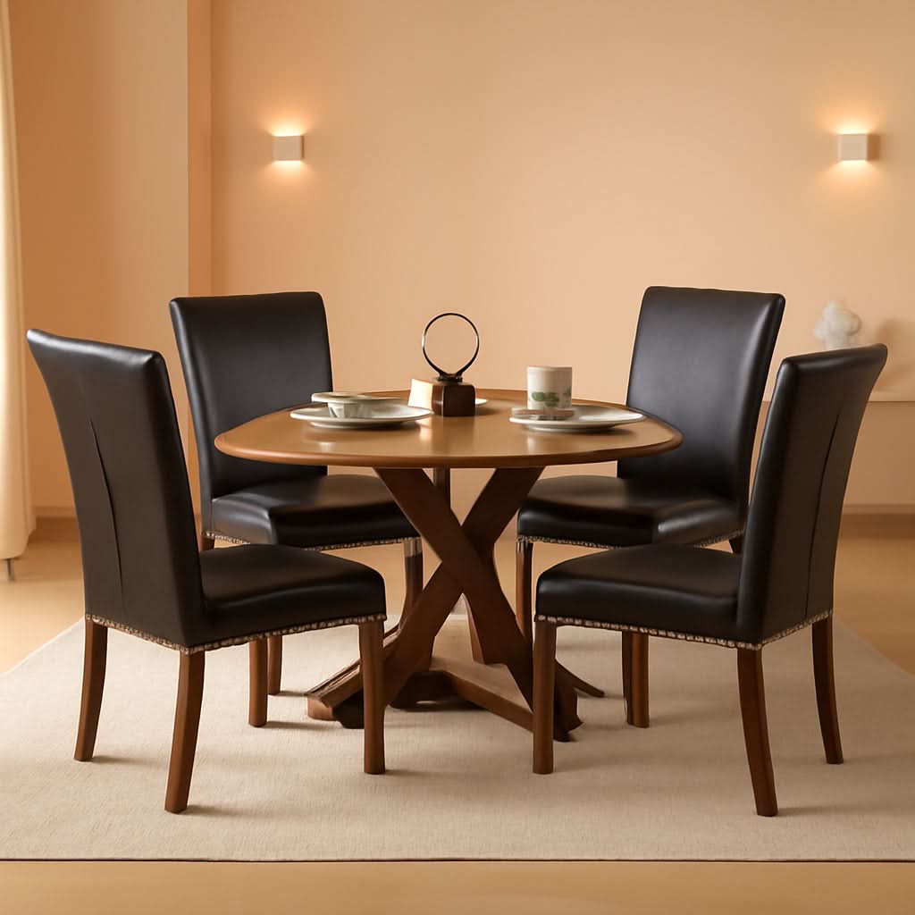 Parsons Dining Chairs Set Of 4 Black Upholstered Nailhead Trim
