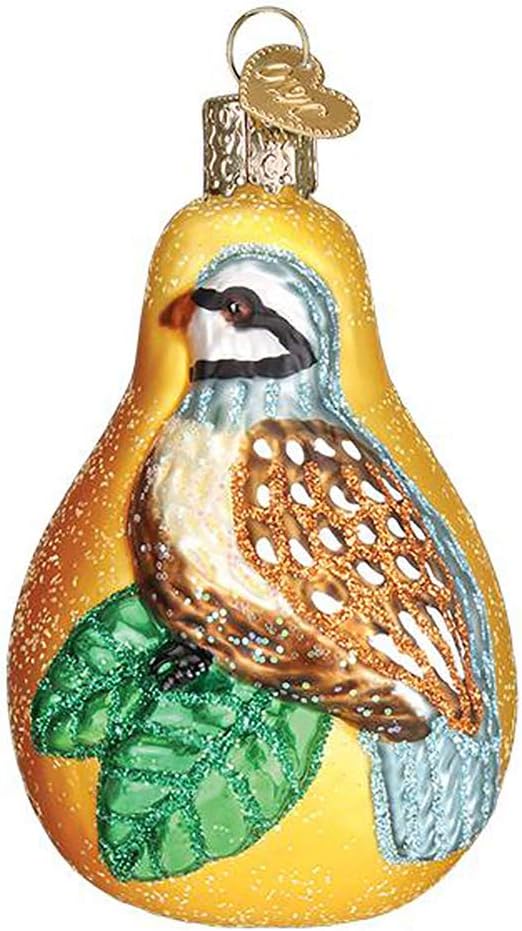 Partridge in a Pear Glass Ornament