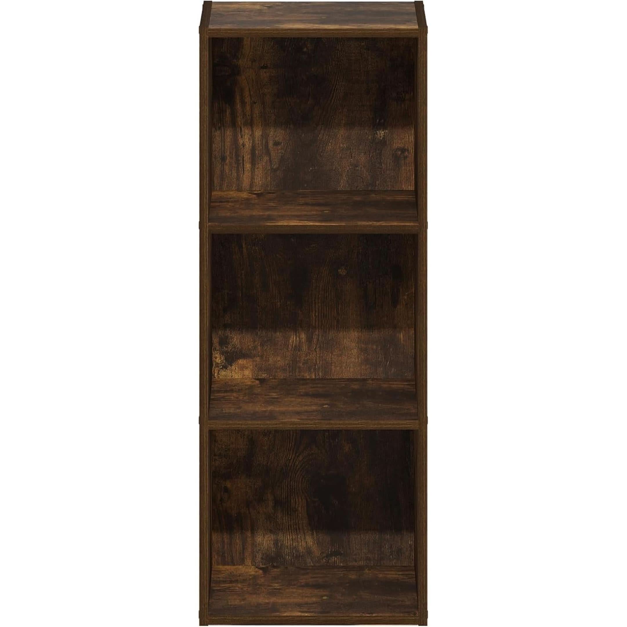 Pasir 3 Tier No Tool Assembly Open Bookcase Amber Pine