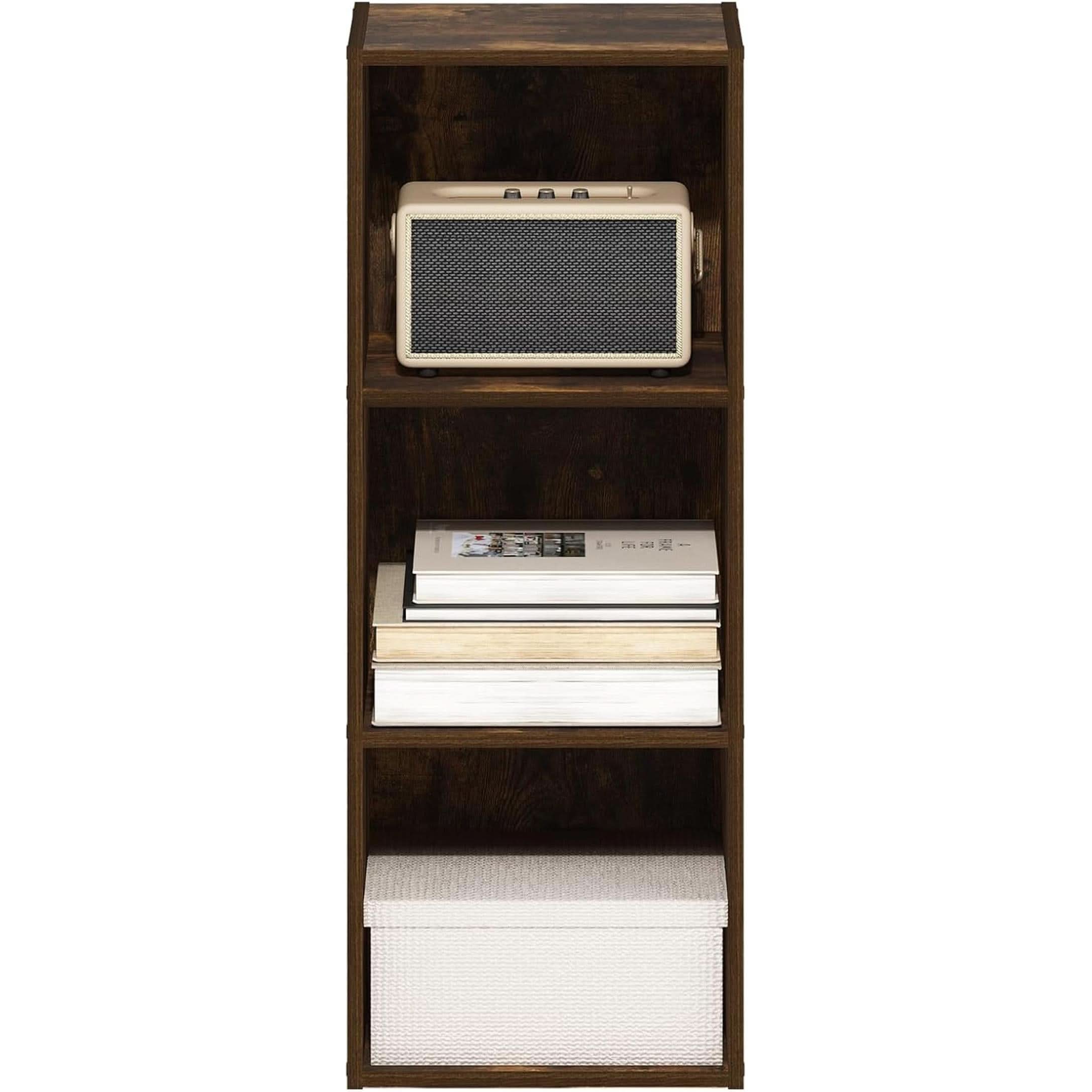 Pasir 3 Tier No Tool Assembly Open Bookcase Amber Pine