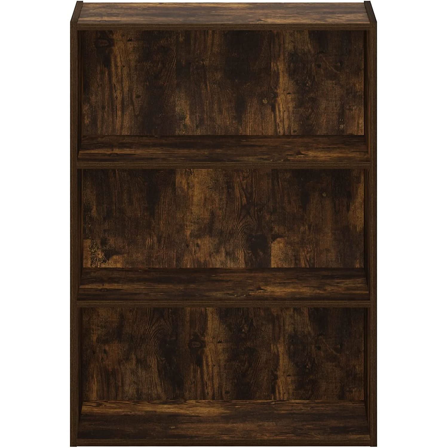 Pasir 3 Tier Open Shelf Bookcase Amber Pine Finish