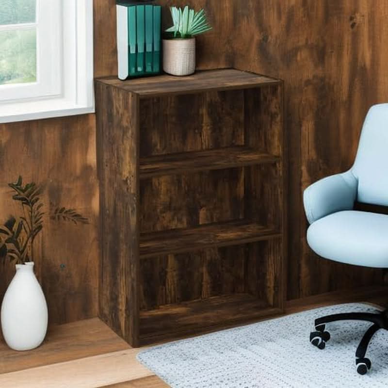Pasir 3 Tier Open Shelf Bookcase Amber Pine Finish