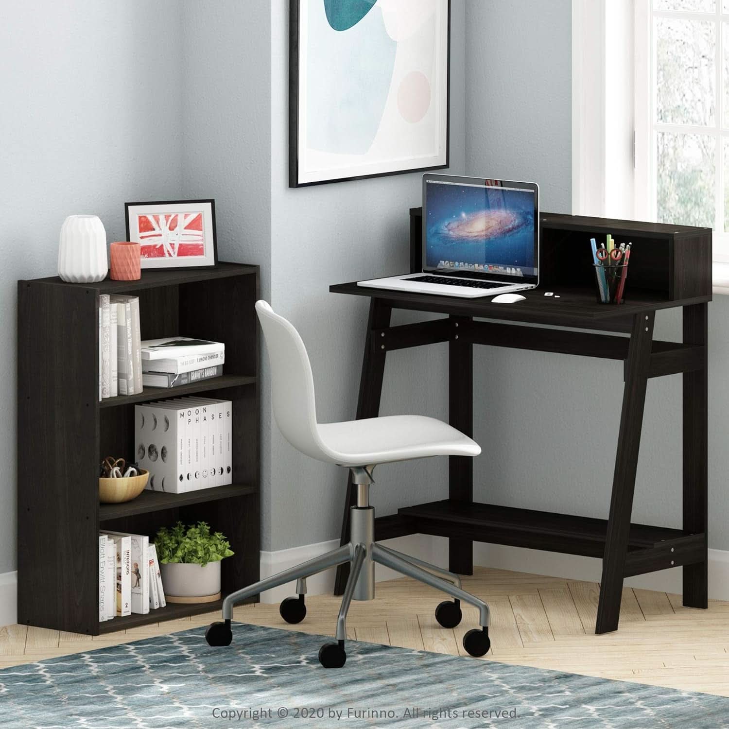 Pasir 3 Tier Open Shelf Bookcase Dark Espresso 31 Inch