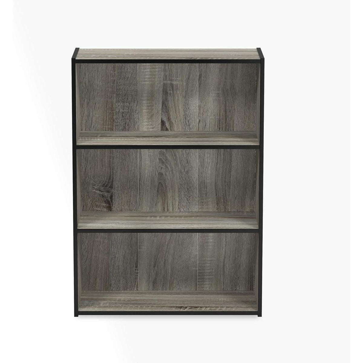 Pasir 3 Tier Open Shelf Bookcase in French Oak Grey