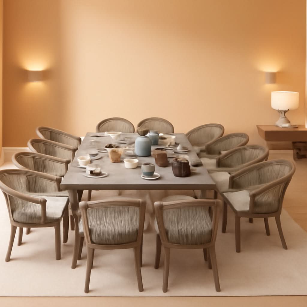 Patio Dining Set For 10 All-Weather Wicker Aluminum Table