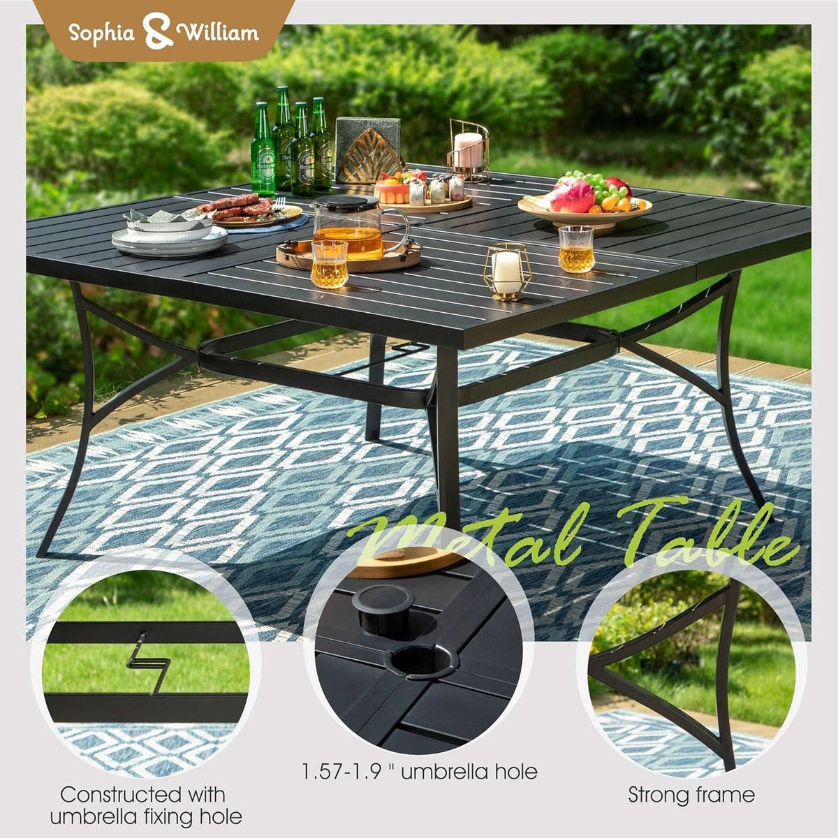 Patio Furniture Set Table For 8 Grayish Brown Swivel Chairs