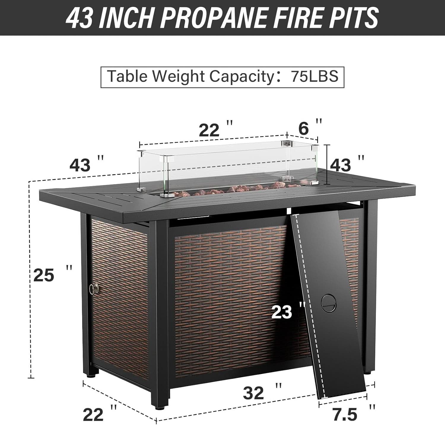 Patio Furniture Set With 50000 BTU Fire Pit Table Red Cushions