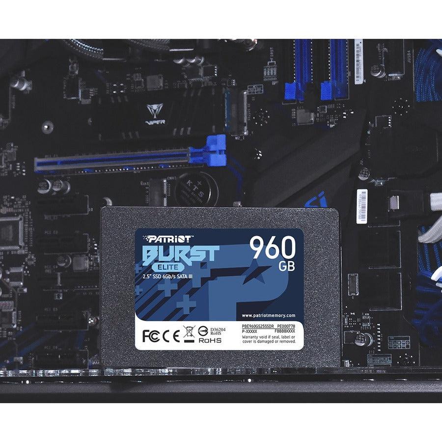 Patriot Burst Elite 2.5" 960Gb Sata Iii Internal Solid State Drive (Ssd) Pbe960Gs25Ssdr