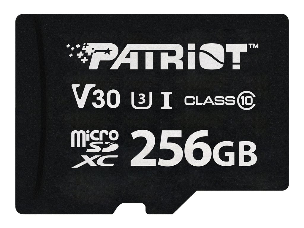 Patriot VX Series - Flash memory card - 256 GB - Video Class V30 / UHS-I U3 / Class10 - microSDXC UHS-I U3 PSF256GVX31MCX