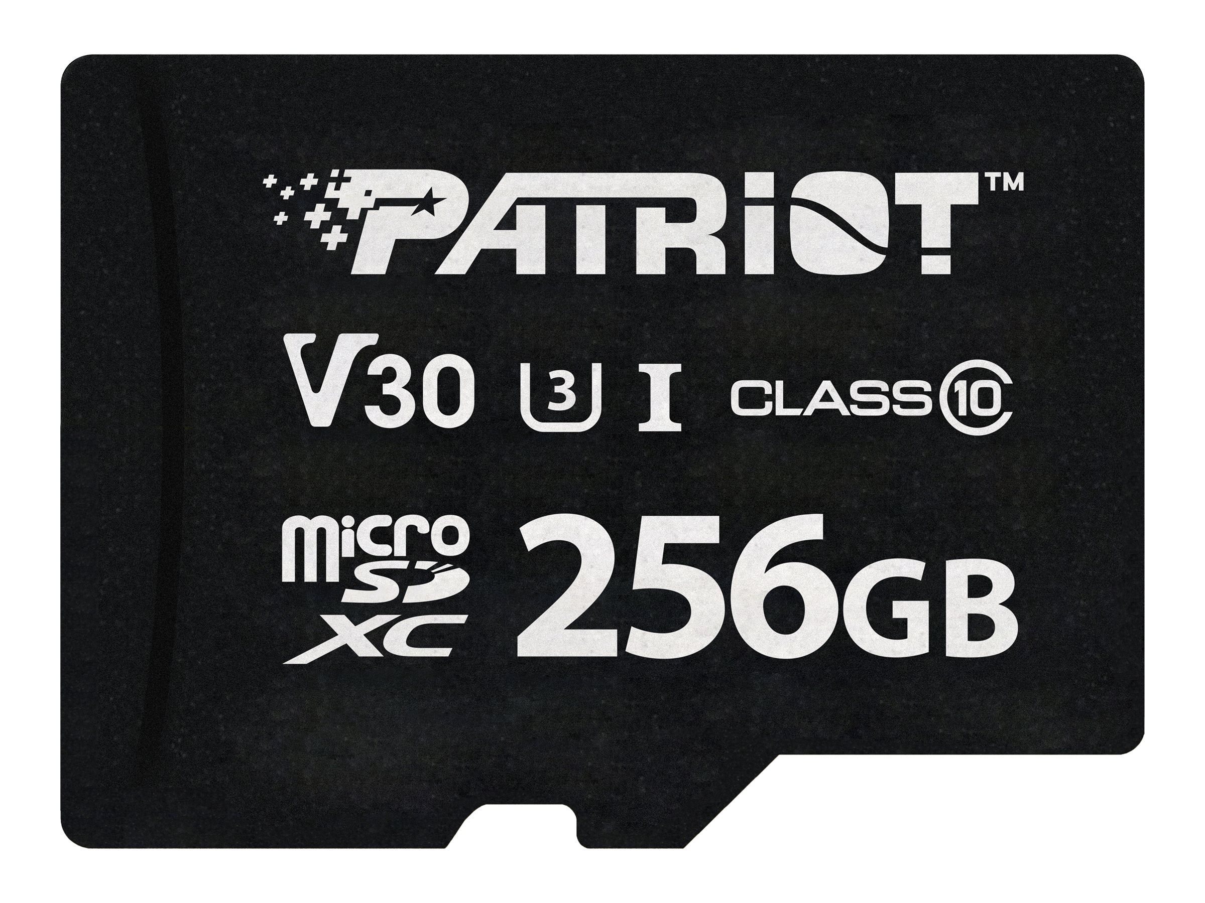 Patriot VX Series - Flash memory card - 256 GB - Video Class V30 / UHS-I U3 / Class10 - microSDXC UHS-I U3 PSF256GVX31MCX