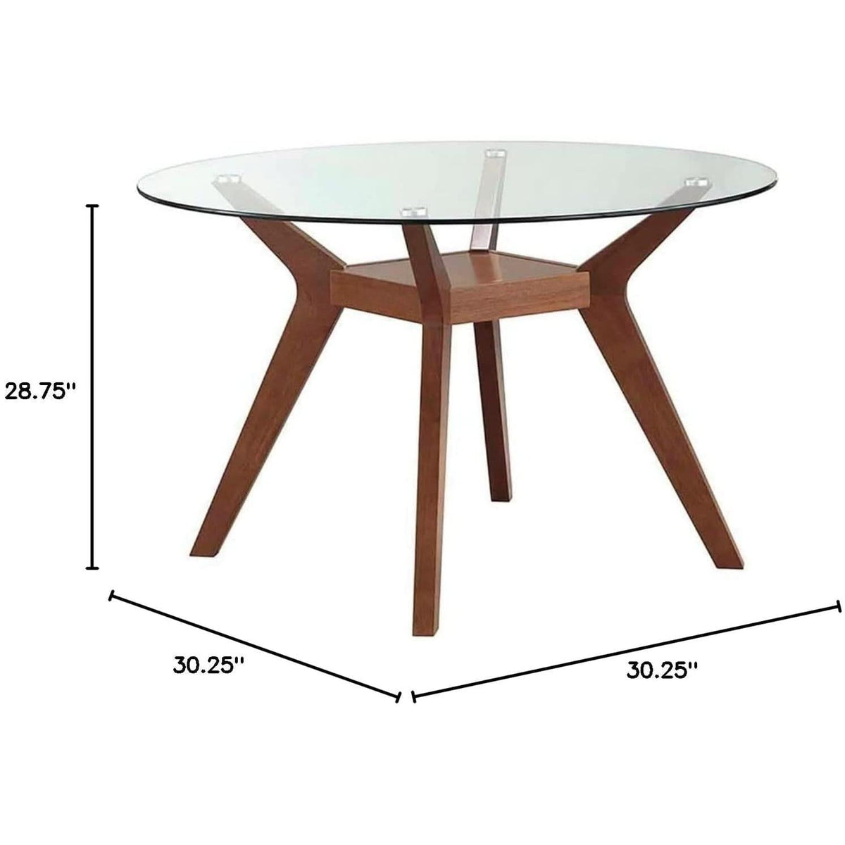 Paxton Mid Century Modern Dining Table Base Nutmeg Finish