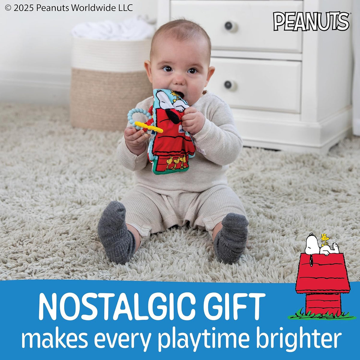 Peanuts Snoopy- On-The-Go Sensory Crinkle Teether Toys