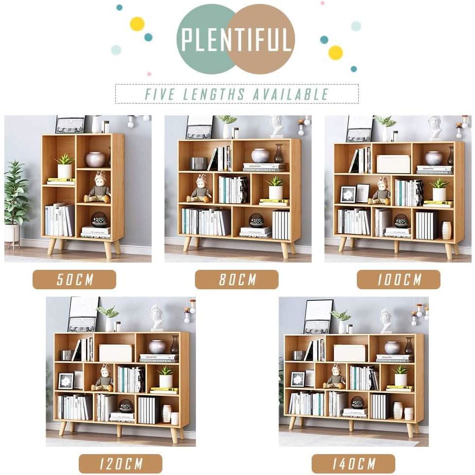 Pear Yellow 3 Tier Wooden Open Shelf Bookcase With Legs