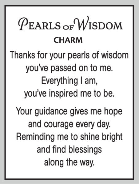 Pearls of Wisdom Charm