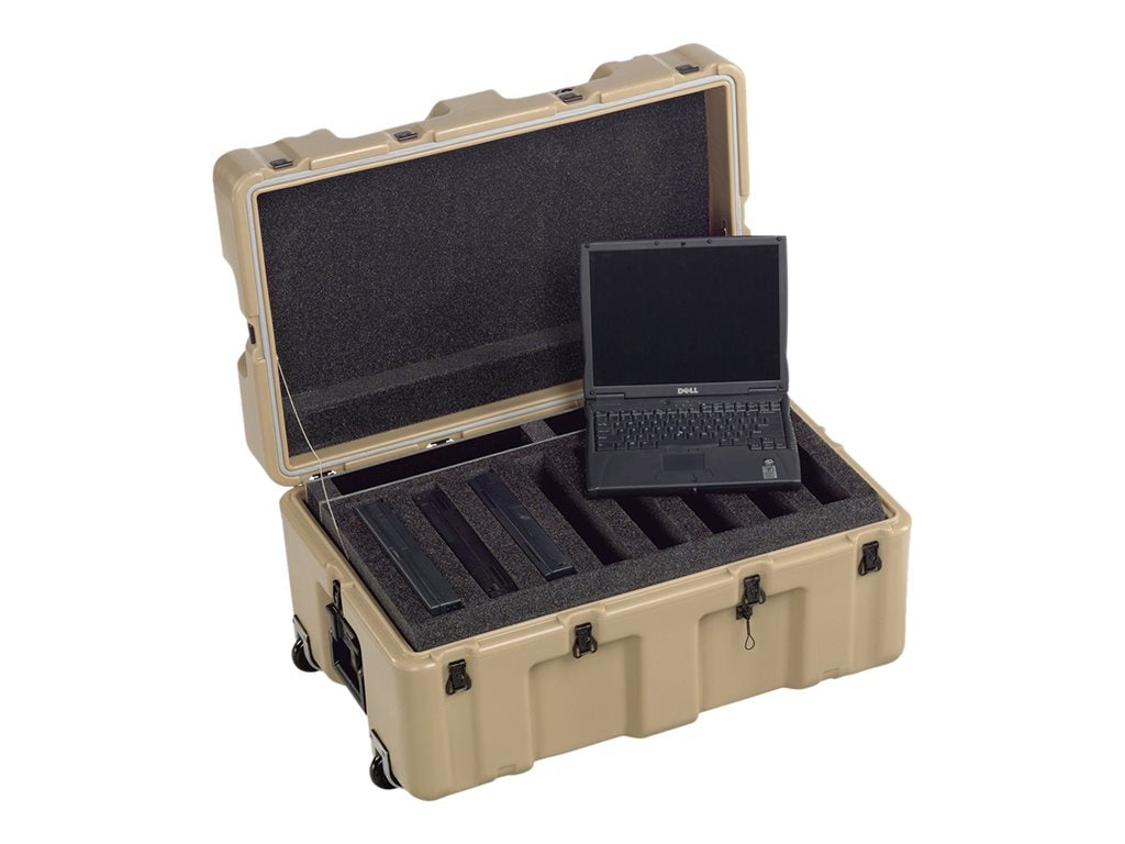 Pelican Hardigg Mobile IT 472-8-LAPTOP - Hard case for 8 notebooks - RotoMolded polyethylene - black