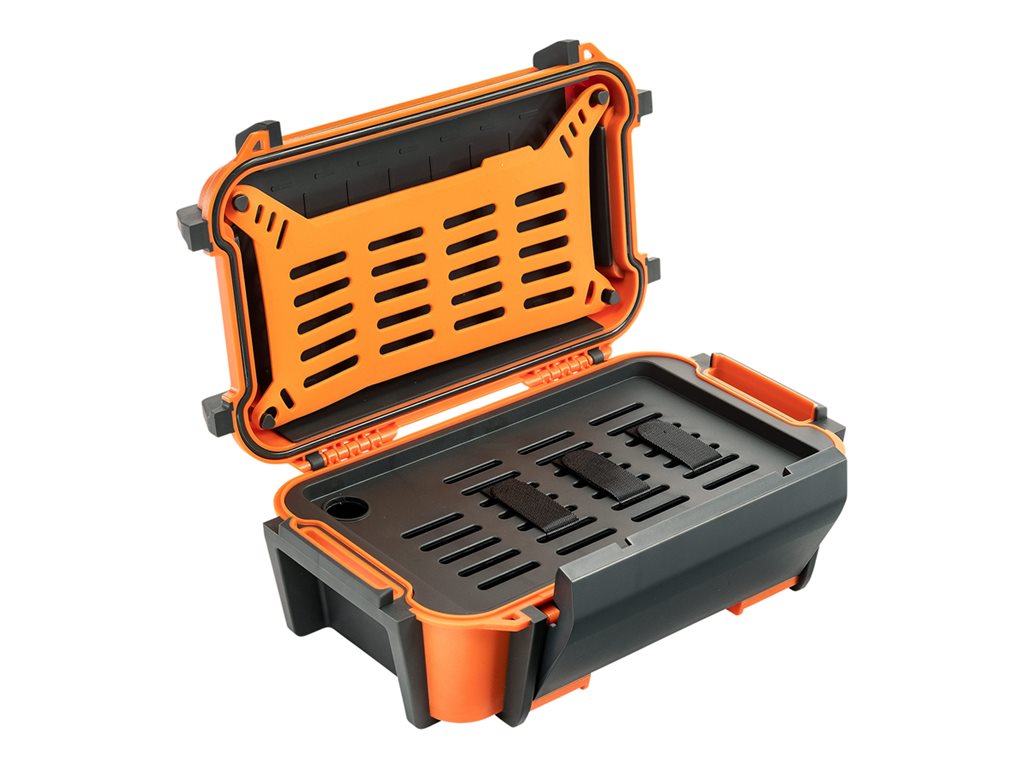 Pelican R60 - Hard case - rugged - acrylonitrile butadiene styrene (ABS), polycarbonate (PC), thermoplastic rubber, stainless RKR600-0000-OR