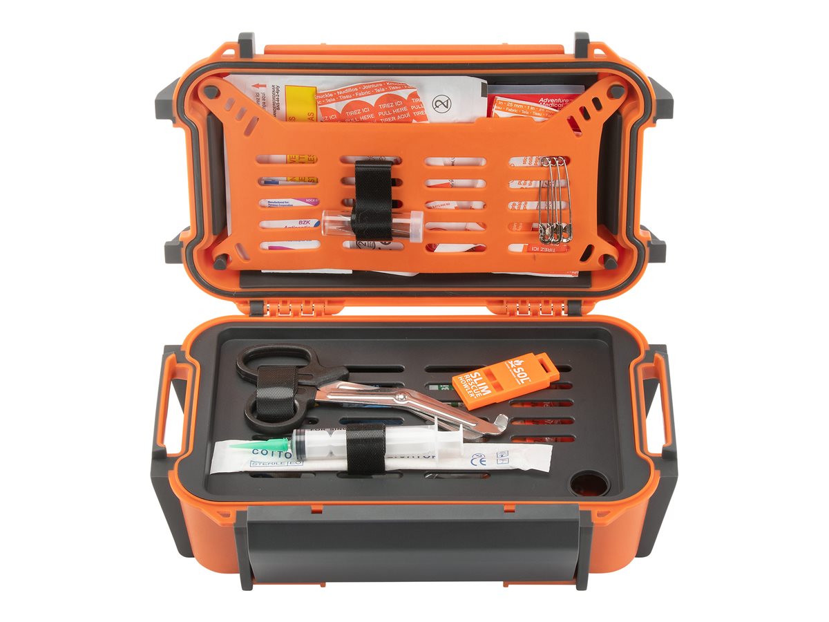 Pelican R60 - Hard case - rugged - acrylonitrile butadiene styrene (ABS), polycarbonate (PC), thermoplastic rubber, stainless RKR600-0000-OR