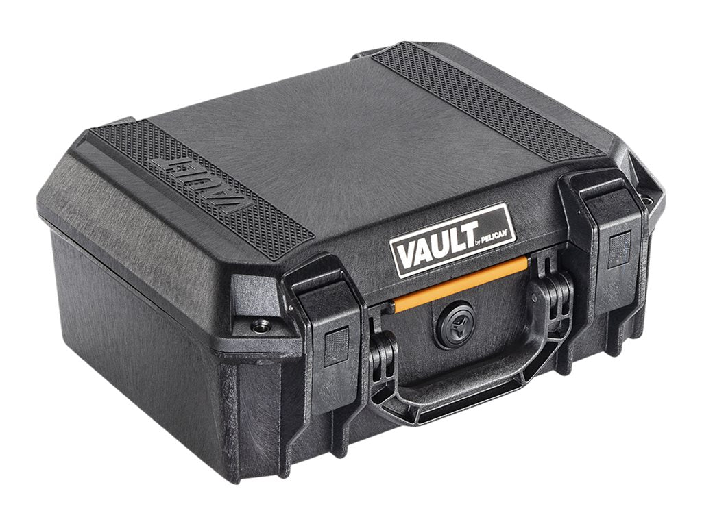Pelican Vault V200 - Weapon case - rugged - stainless steel, polyurethane, ABS plastic, polyethylene, polymer - black