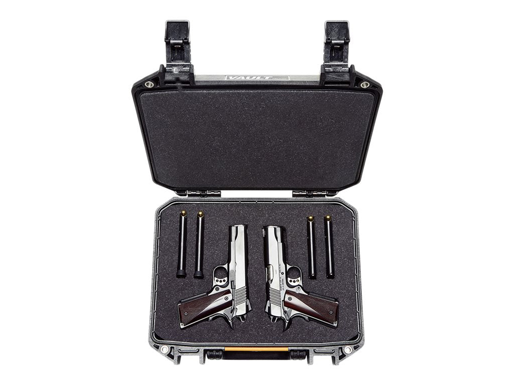 Pelican Vault V200 - Weapon case - rugged - stainless steel, polyurethane, ABS plastic, polyethylene, polymer - black