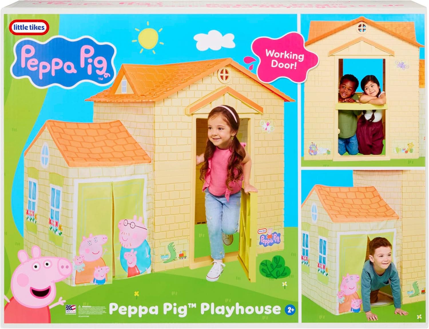 Peppa Pig Multipurpose Playhouse Outdoor Doors Tunnel