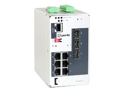 Perle IDS-409-3SFP - Switch - managed - 6 x 10/100/1000 + 3 x 1000Base-X - DIN rail mountable - AC 24 V / DC 12/24/48 V
