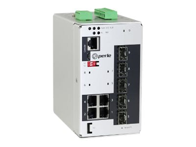 Perle IDS-509-5SFP-XT - Switch - managed - 4 x 10/100/1000 + 5 x 1000Base-X - DIN rail mountable - AC 24 V / DC 12/24/48