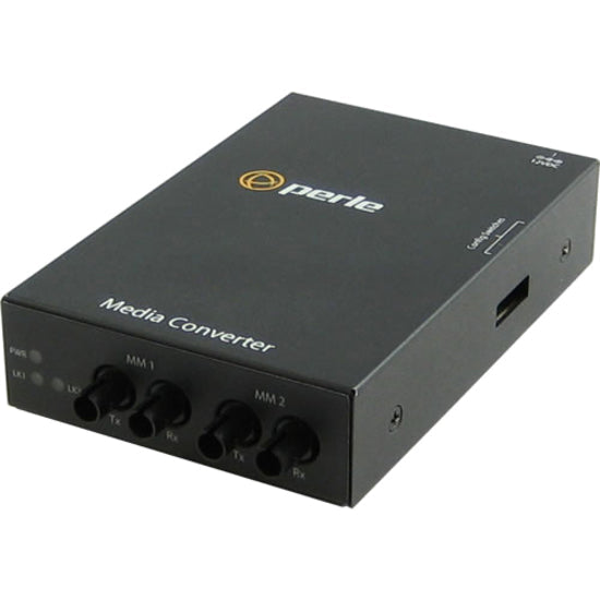 Perle S-1000Mm-M2St2 - Gigabit Ethernet Fiber To Fiber Stand-Alone Media Converter